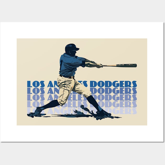 Retro LA Dodgers Slugger Wall Art by Rad Love